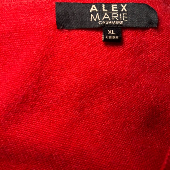 Alex Marie Red V-Neck Sweater - Picture 4 of 4